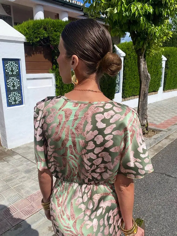 Morgan & Brooke | Copper Twist-Front Midi Dress