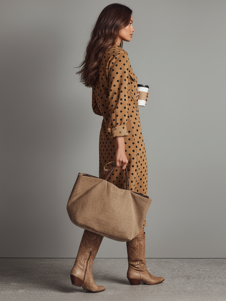 Morgan & Brooke | Faux Suede Dress