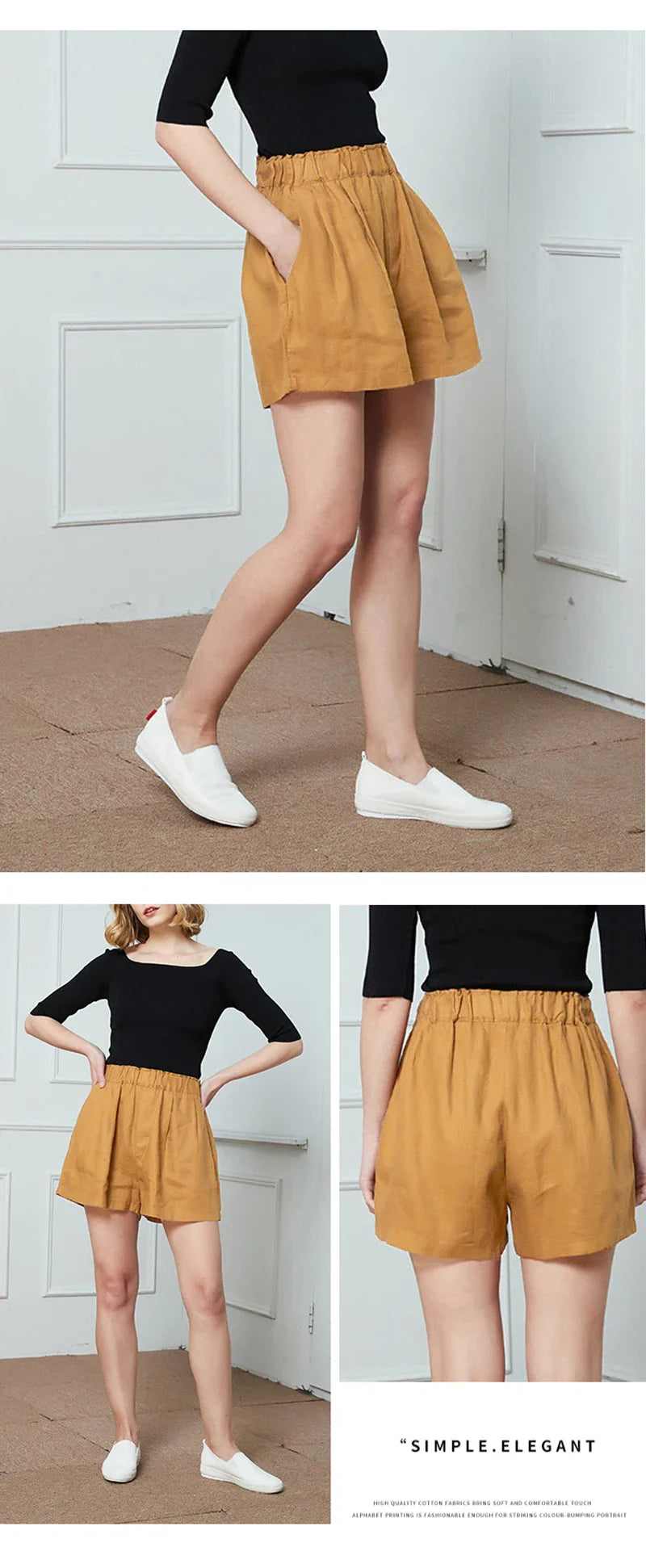 Morgan & Brooke | Relaxed Fit Drawstring Linen Shorts