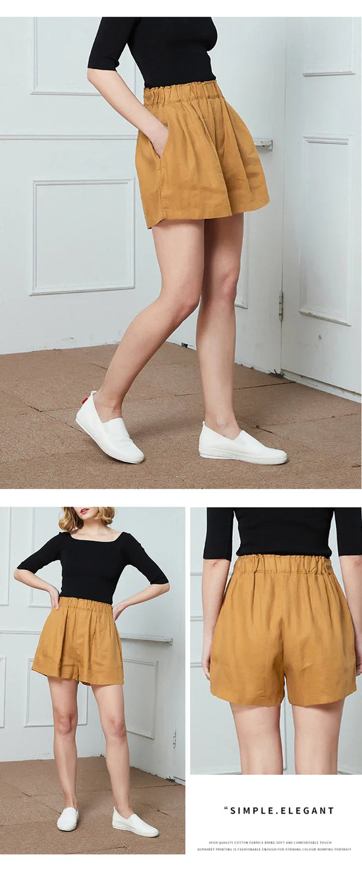 Morgan & Brooke | Relaxed Fit Drawstring Linen Shorts