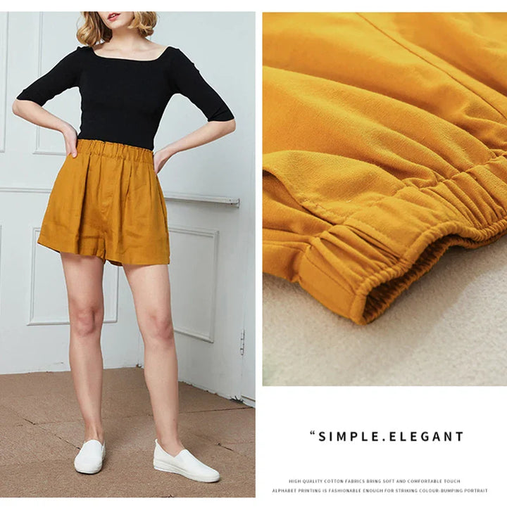 Morgan & Brooke | Relaxed Fit Drawstring Linen Shorts