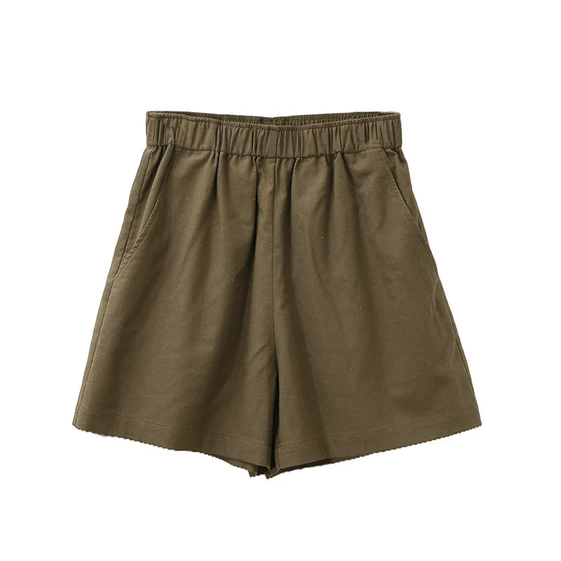 Morgan & Brooke | Relaxed Fit Drawstring Linen Shorts