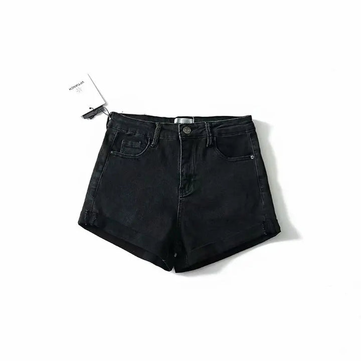 Morgan & Brooke | Blue Washed Cutoff Hem Denim Shorts