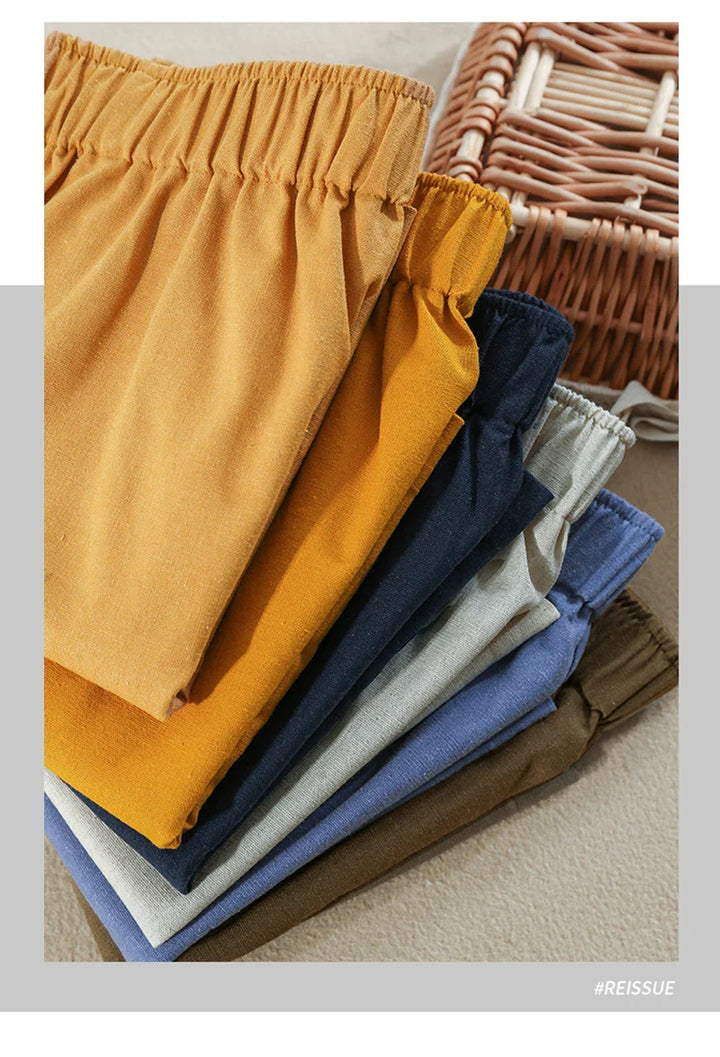 Morgan & Brooke | Relaxed Fit Drawstring Linen Shorts