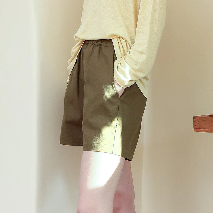 Morgan & Brooke | Relaxed Fit Drawstring Linen Shorts