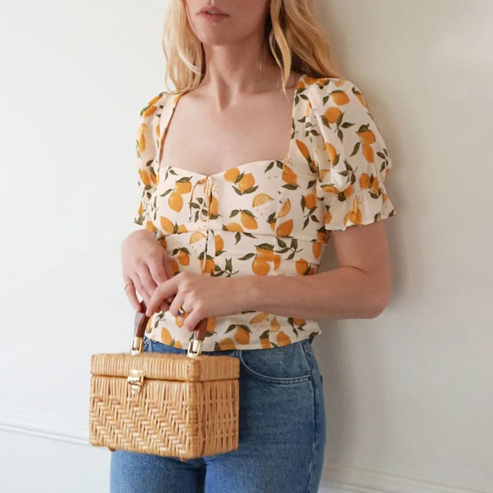 Morgan & Brooke | Multicolor Floral Print V-Neck Blouse