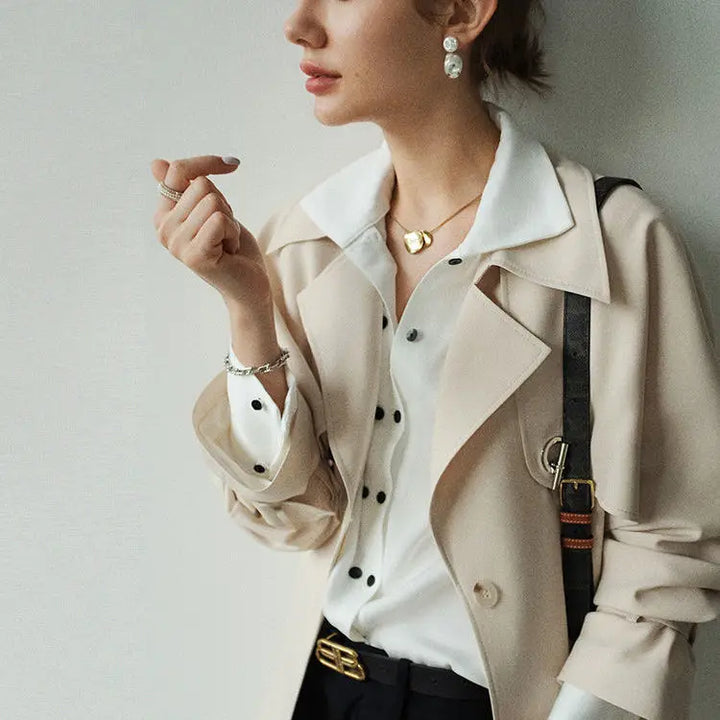 Morgan & Brooke | Tie-Neck Silk-Blend Blouse