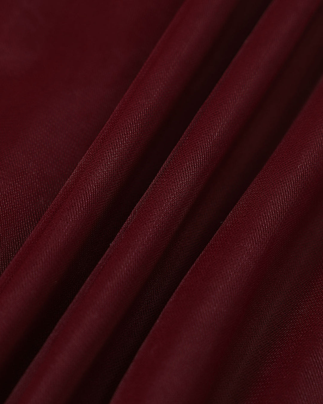 Morgan and Brooke | Wine Red V Neck Mesh Wrap Maxi Dress