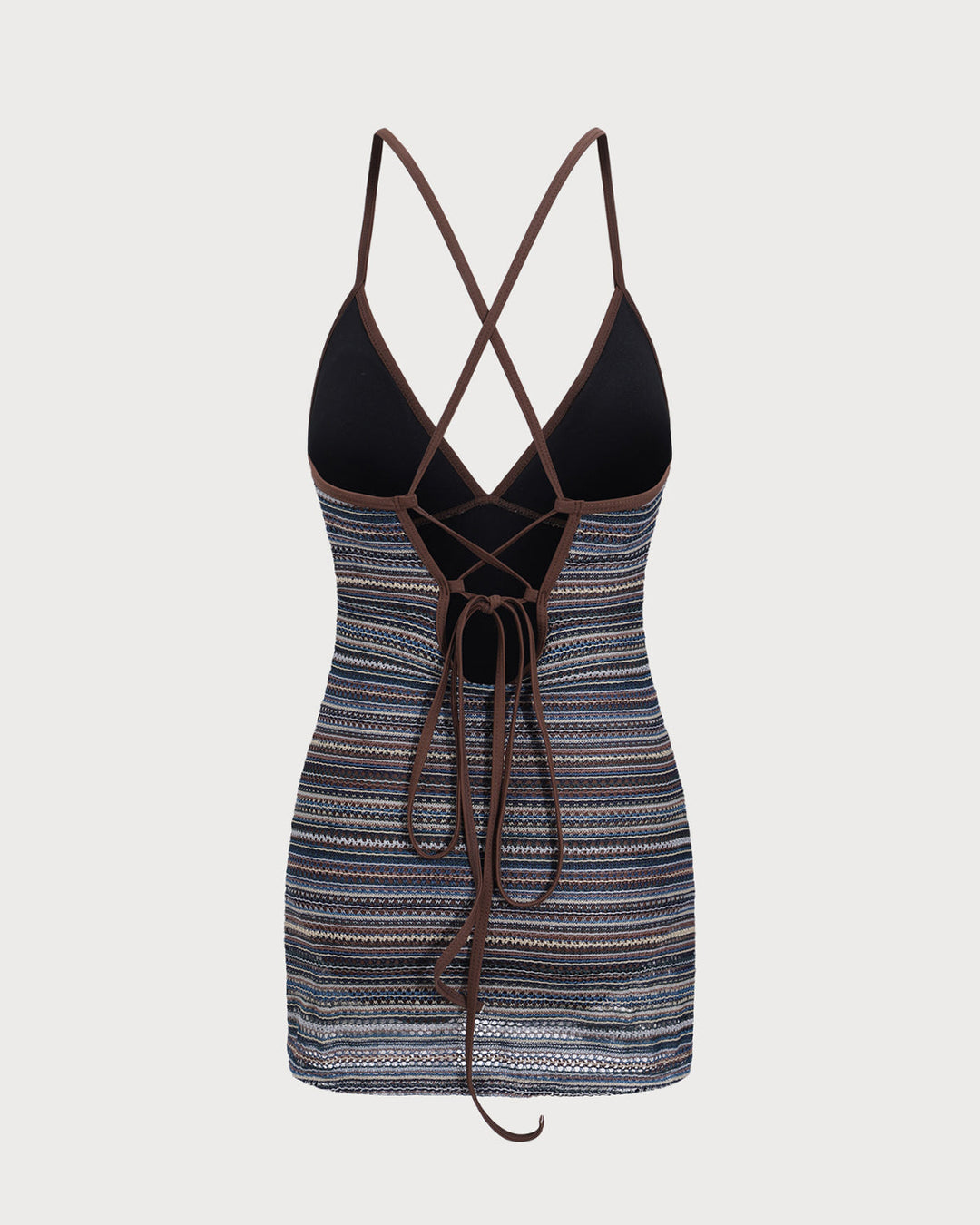 Morgan and Brooke | Striped Backless One-Piece Swimwear