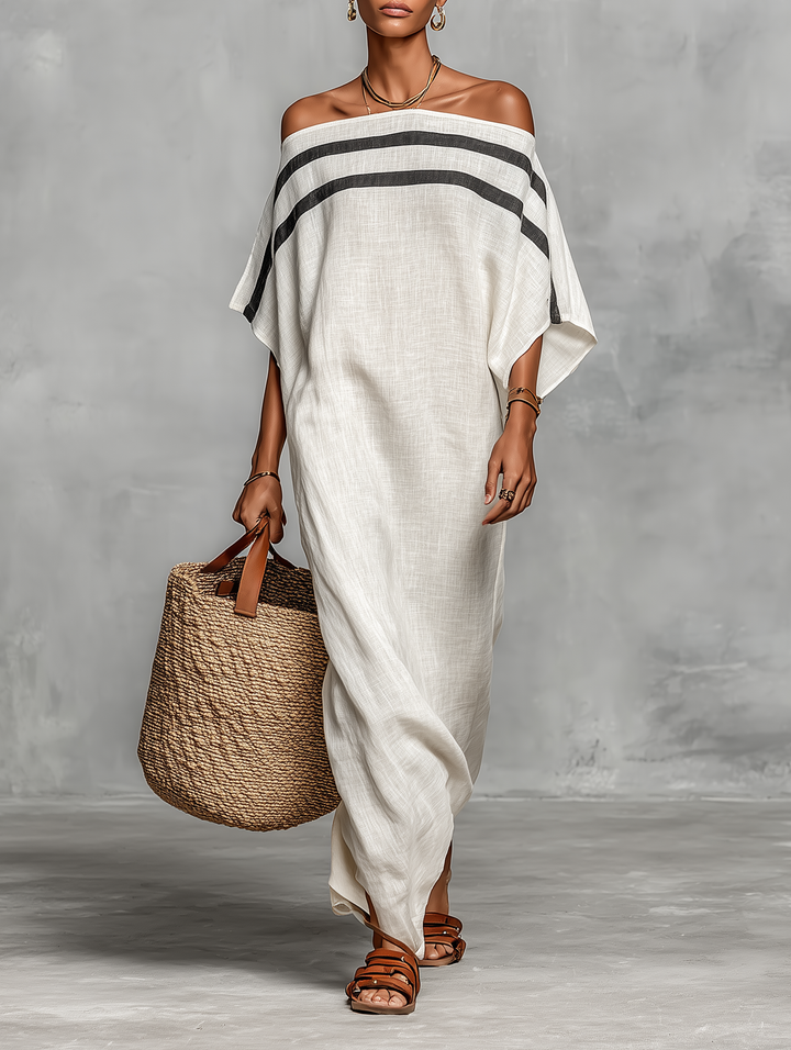 Morgan & Brooke | Linen Off-Shoulder Dress