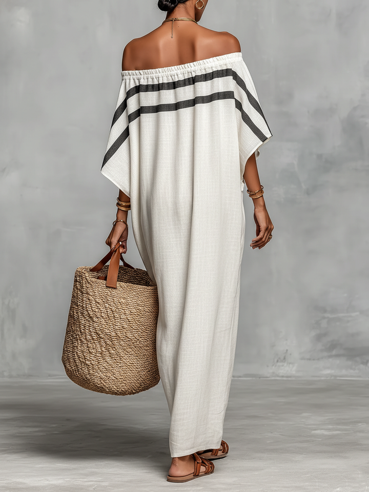 Morgan & Brooke | Linen Off-Shoulder Dress