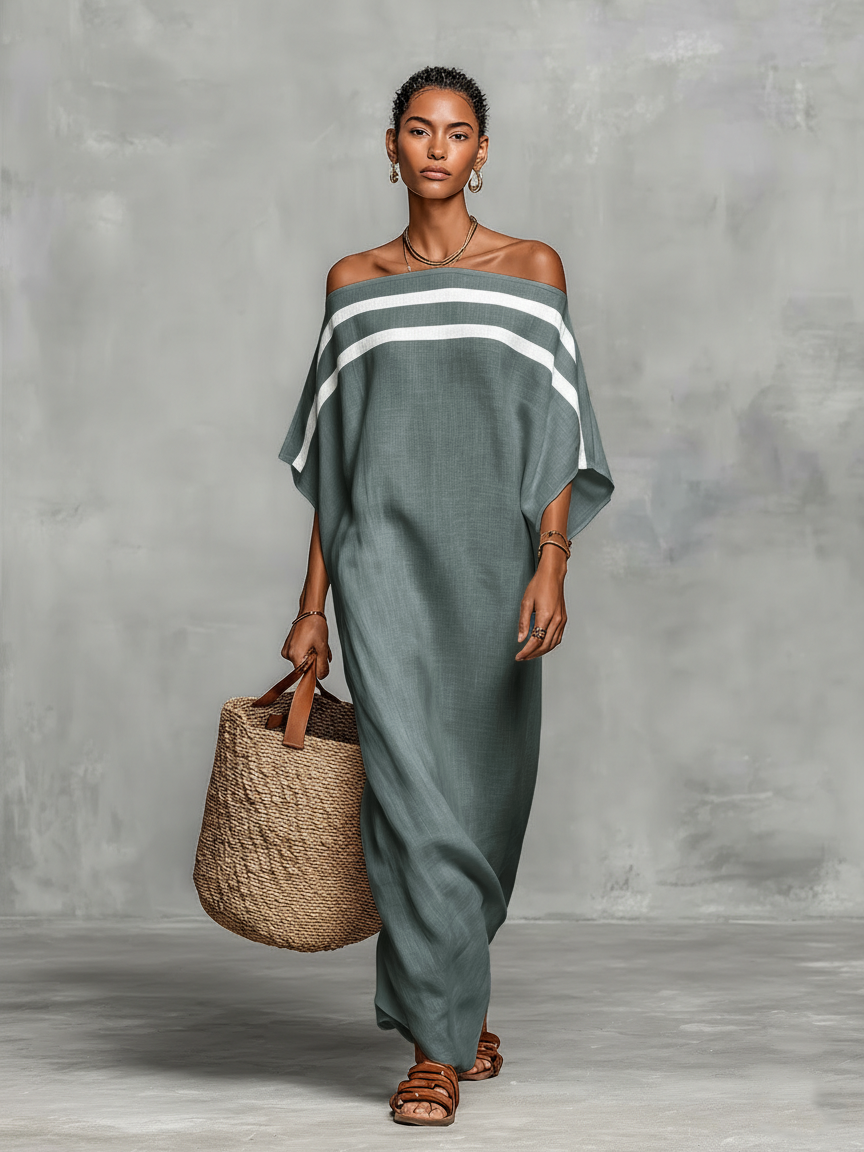 Morgan & Brooke | Linen Off-Shoulder Dress