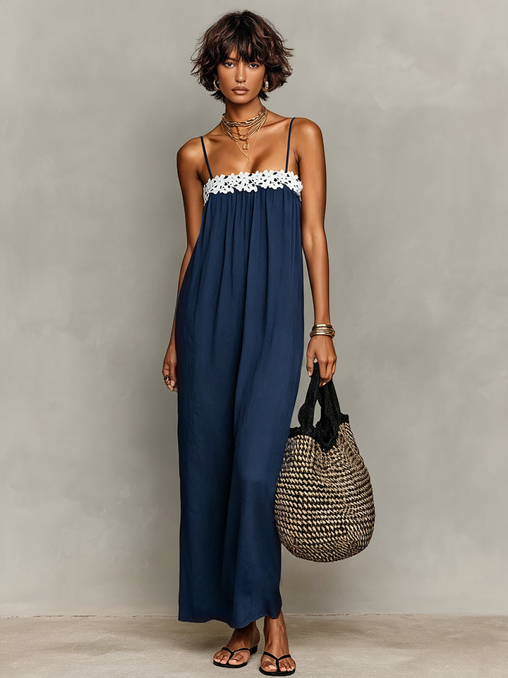 Morgan & Brooke | Linen Strapless Evening Dress