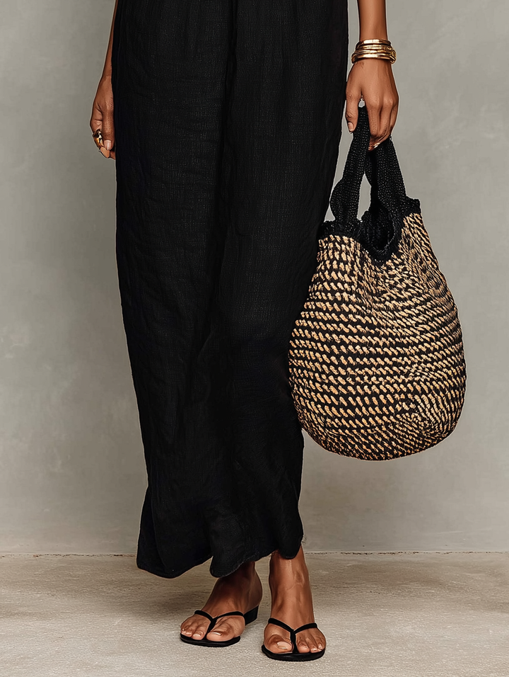 Morgan & Brooke | Linen Strapless Evening Dress