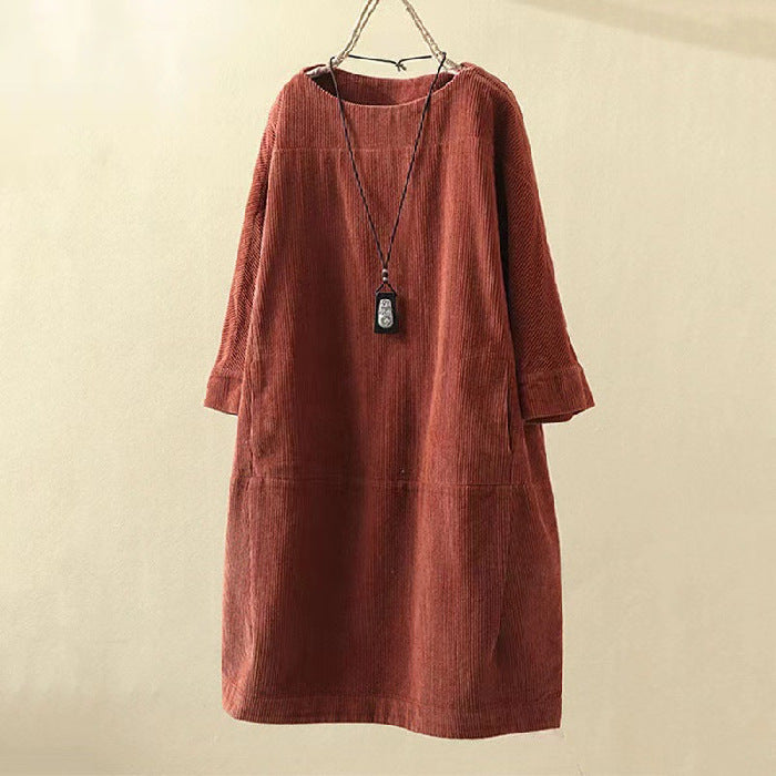 Morgan & Brooke | Belted A-Line Midi Dress