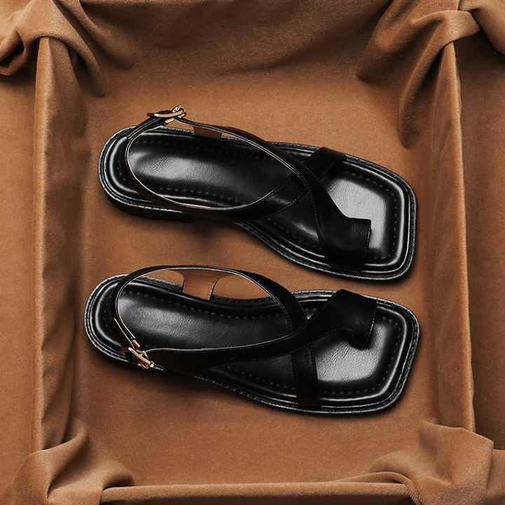 Morgan and Brooke | Leather Cross Sandals