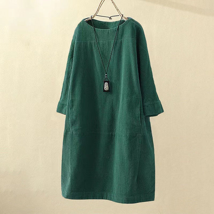 Morgan & Brooke | Belted A-Line Midi Dress