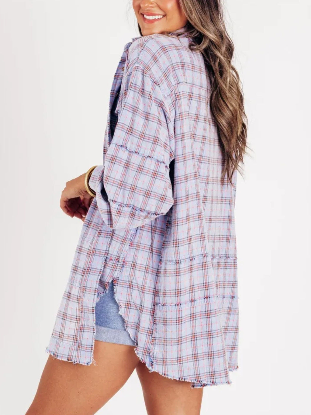 Morgan & Brooke | Green Plaid Button-Up Flannel Shirt