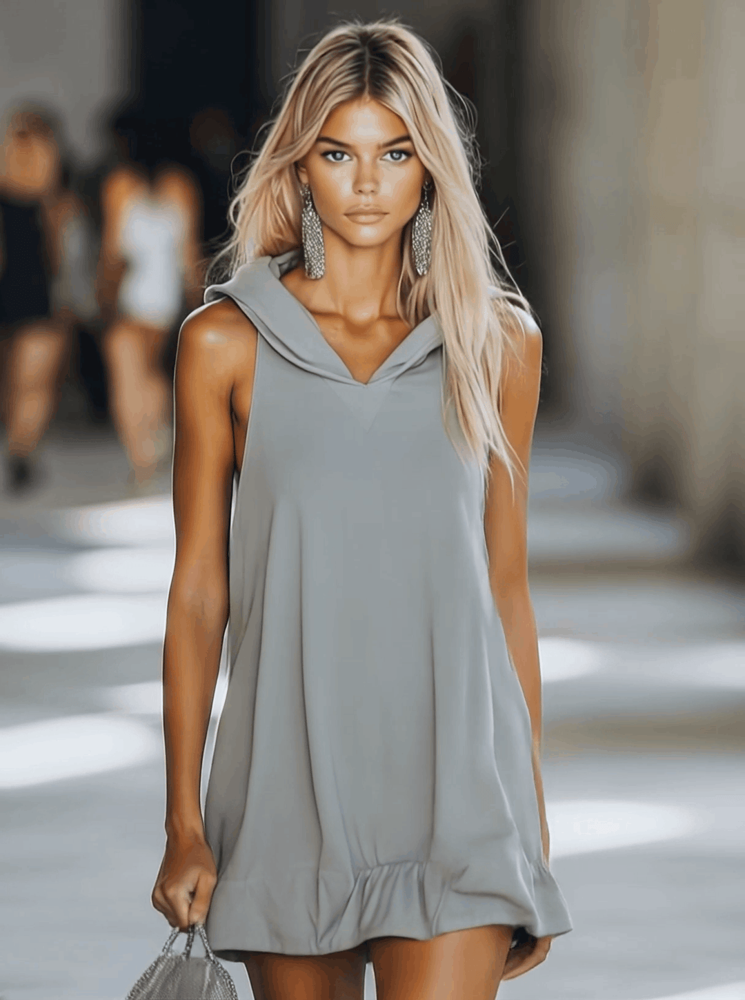 Morgan & Brooke | Grey Sleeveless Casual Dress