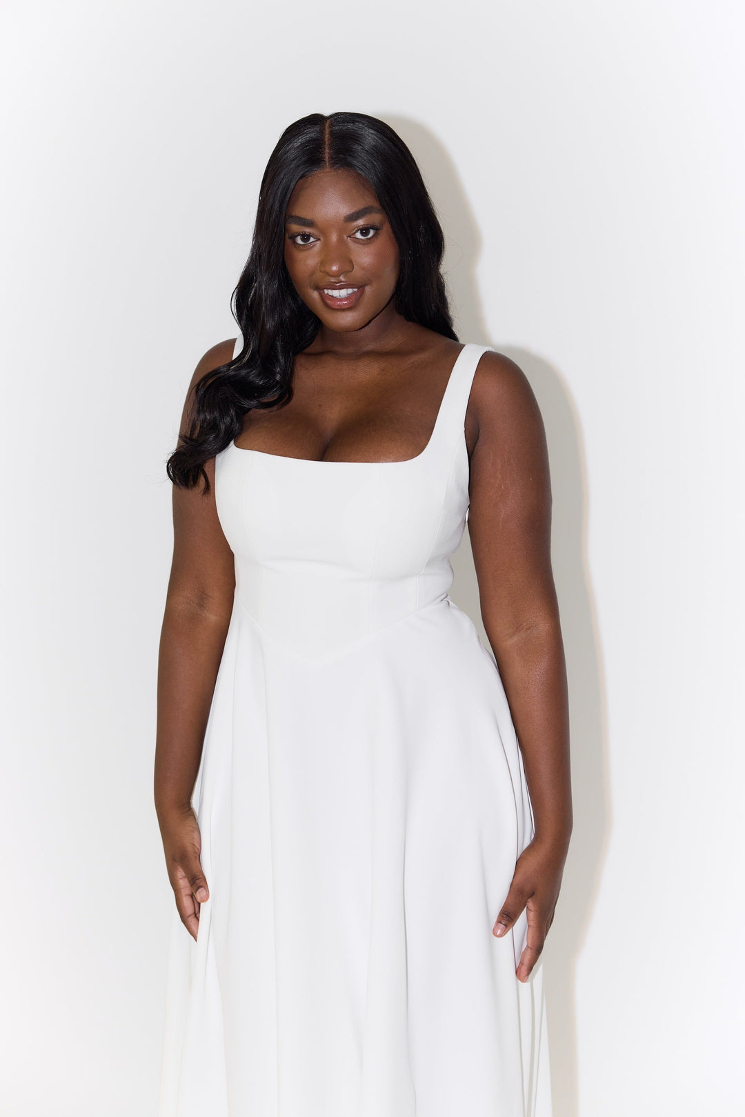 Morgan & Brooke | Flowy Midi-Length Lightweight Dress