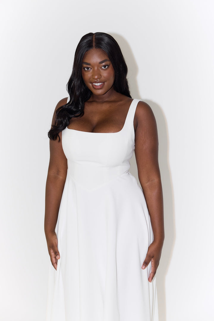 Morgan & Brooke | Flowy Midi-Length Lightweight Dress