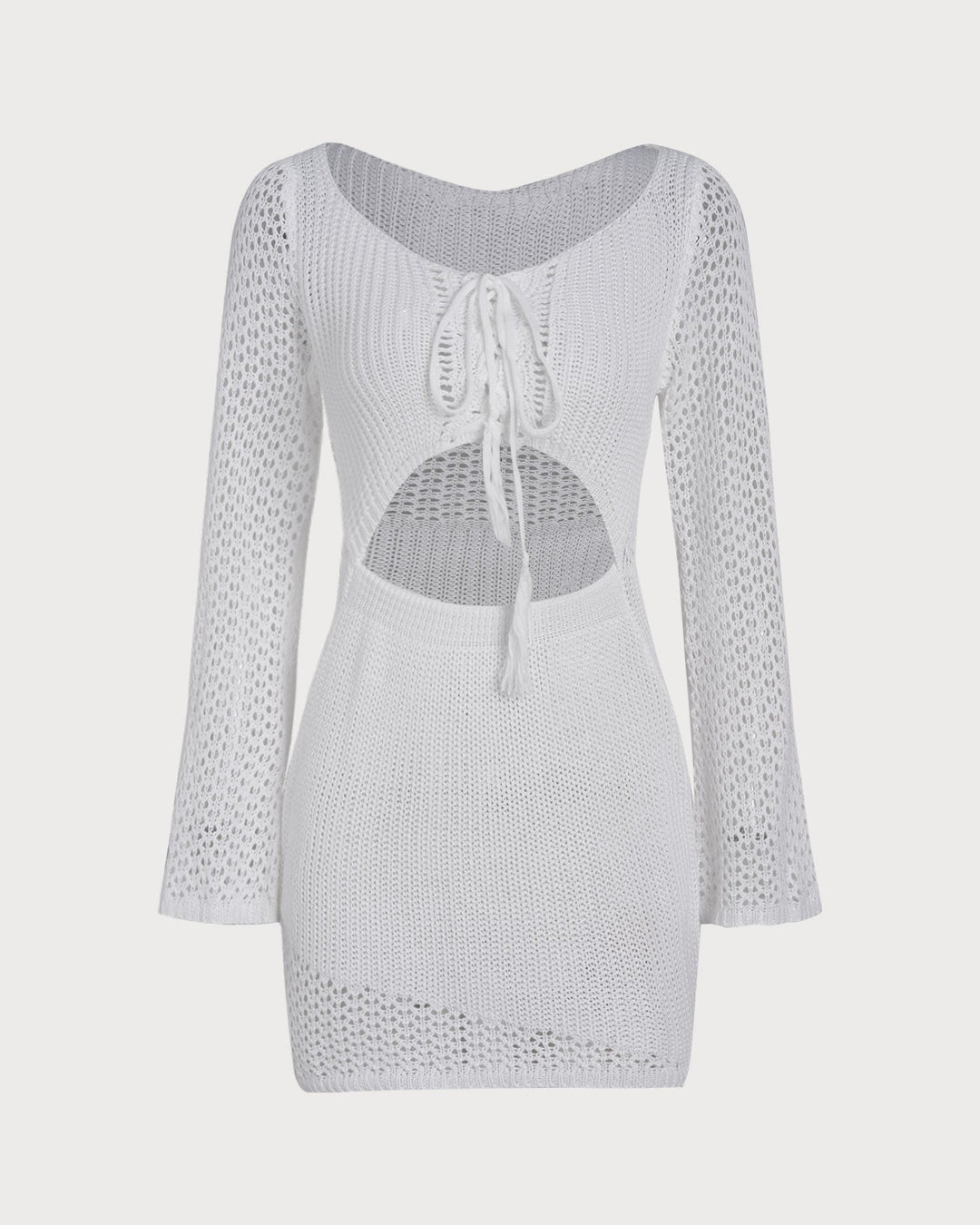 Morgan and Brooke | Crocheted Openwork Cover-up for Women in White