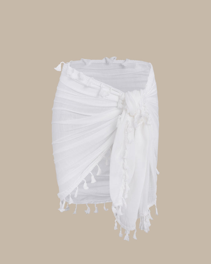 Morgan and Brooke | White Fringe Swim Cover-up