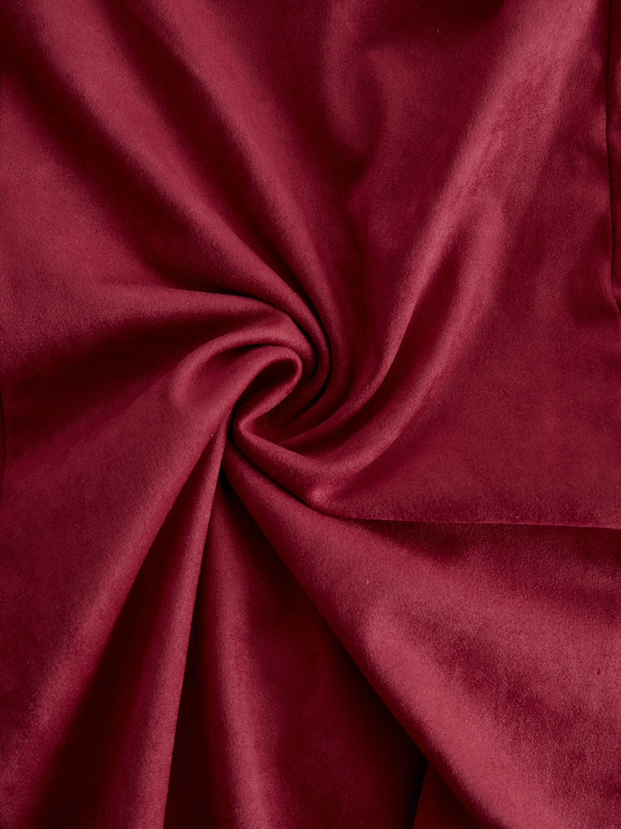 Morgan & Brooke | Red Faux Suede Slit Casual Dress