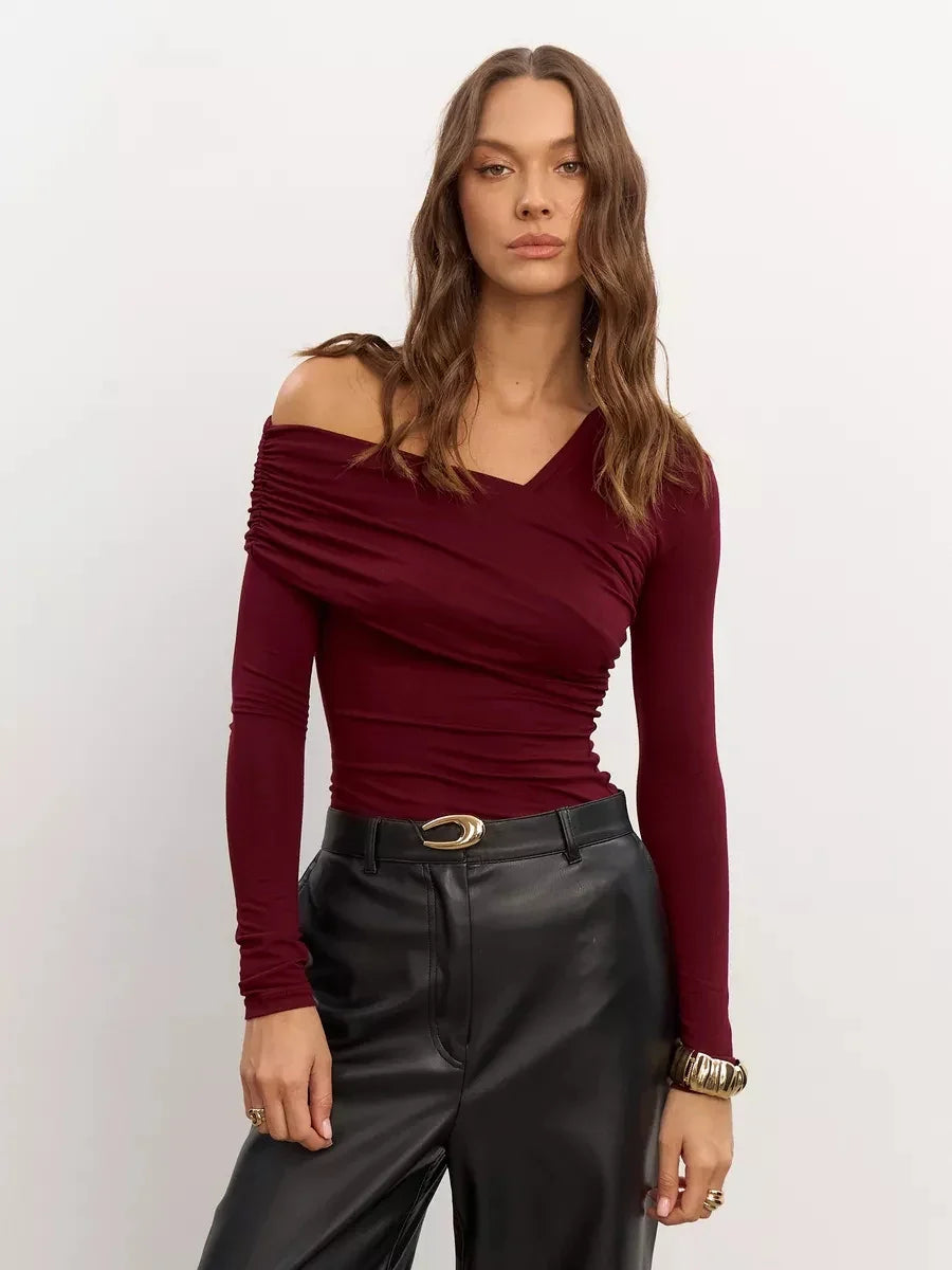 Morgan & Brooke | Off-Shoulder Stretch Knit Top