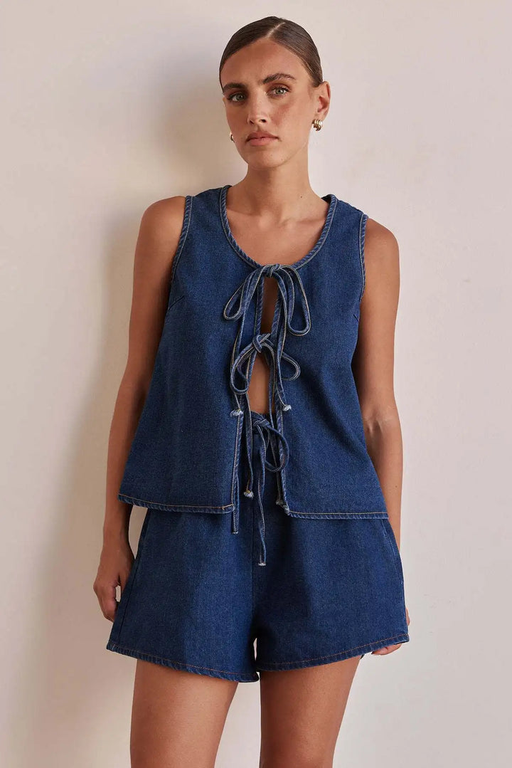 Morgan and Brooke | Denim Tie Set