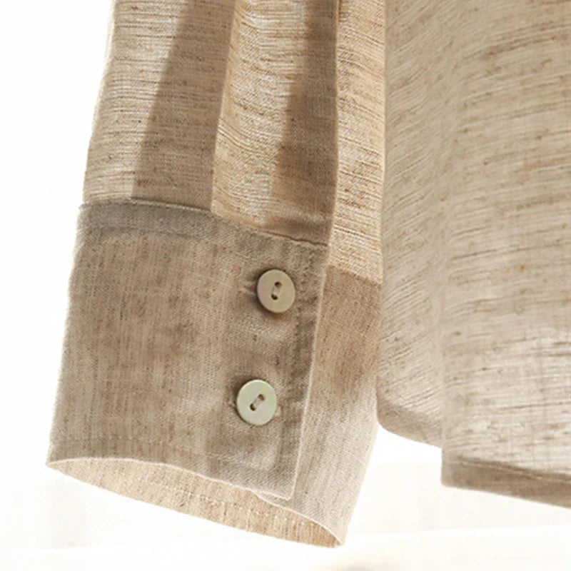 Morgan & Brooke | Oversized Patch-Pocket Linen Shirt