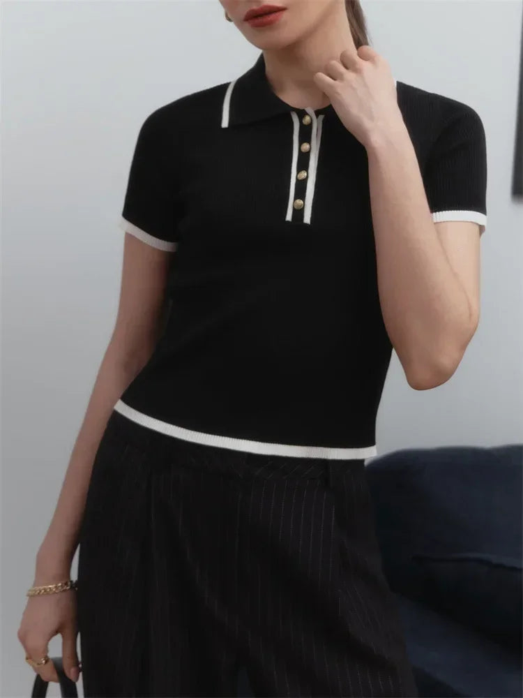 Morgan & Brooke | Contoured Slim Fit Cotton Polo