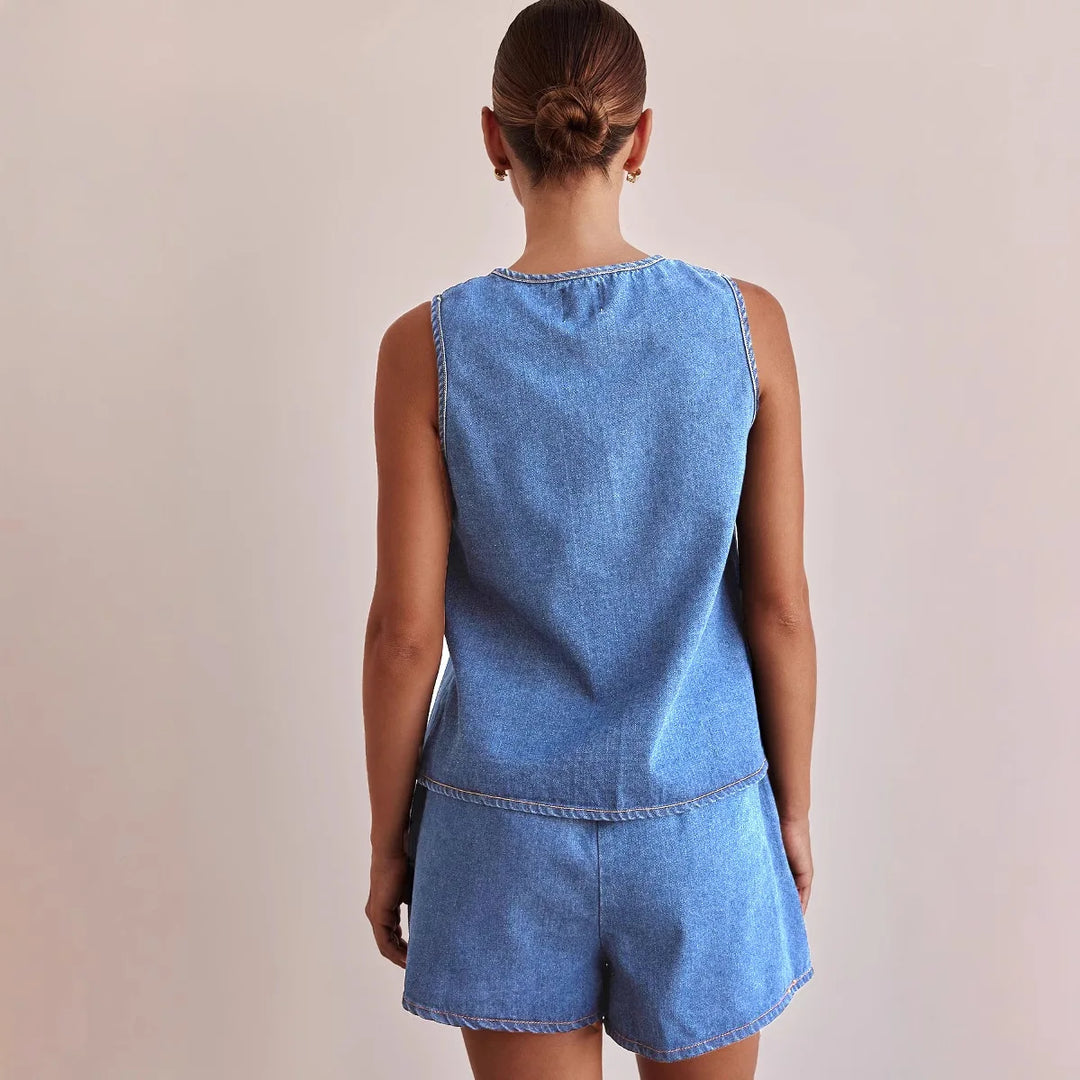 Morgan and Brooke | Denim Tie Set