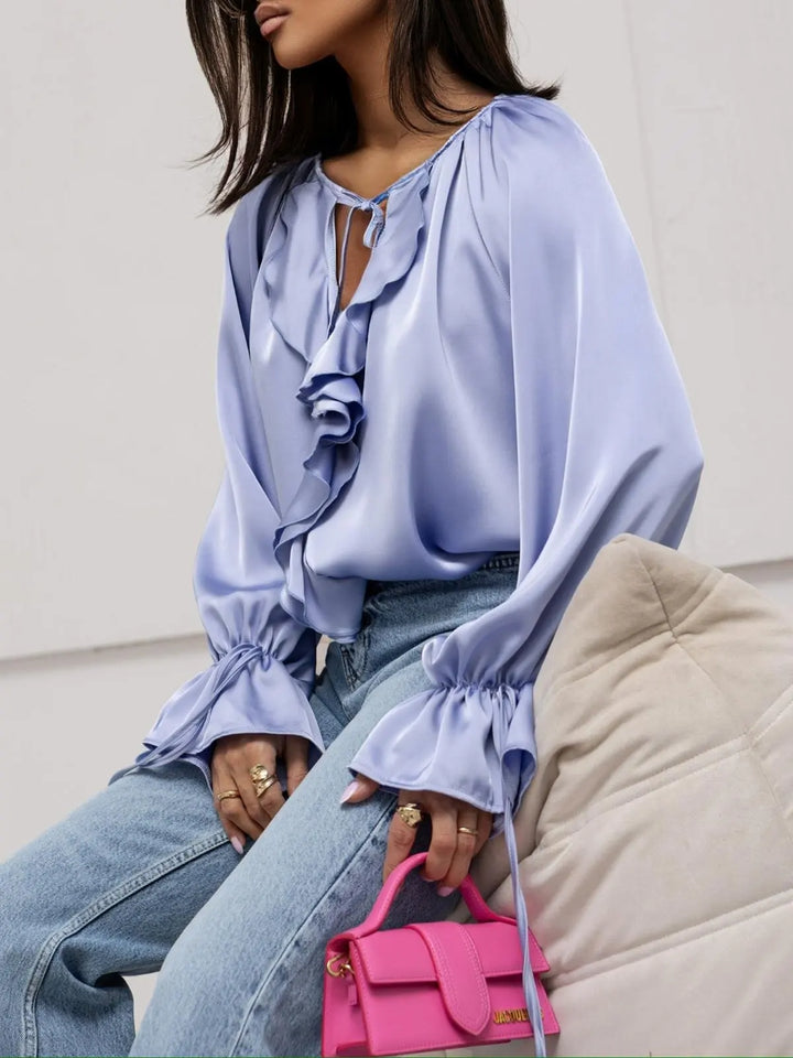 Morgan and Brooke | Liora and Brooke | Blouse Satin Ruffle