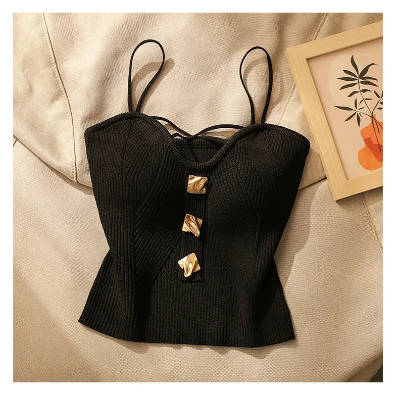 Morgan & Brooke | Ivory Lace-Trim Silk Camisole