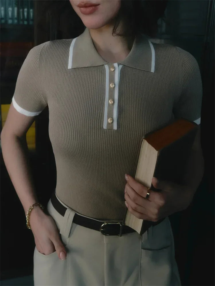 Morgan & Brooke | Contoured Slim Fit Cotton Polo