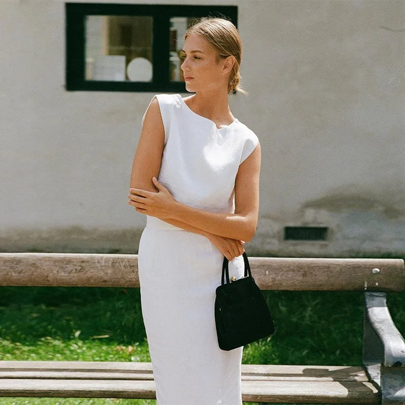 Morgan & Brooke | Cropped Linen Top