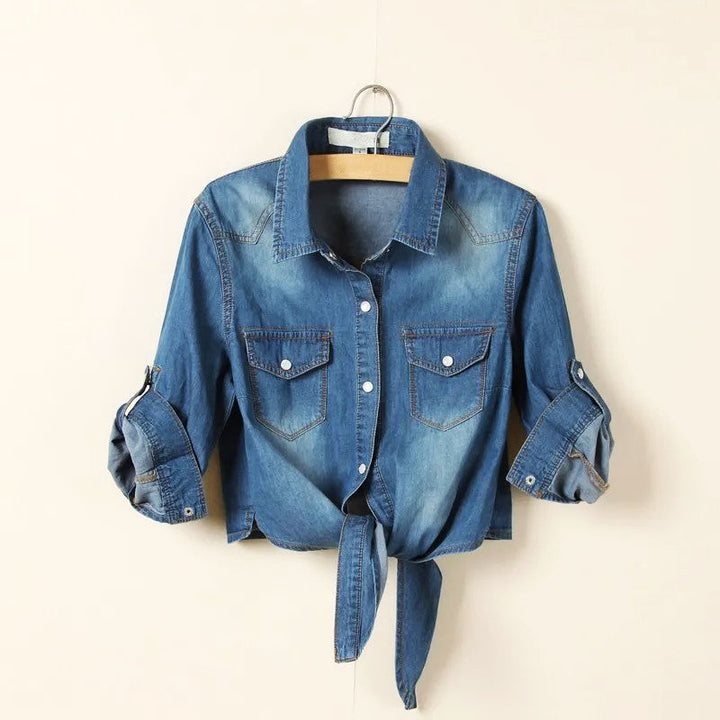 Morgan and Brooke | Denim Crop-Top