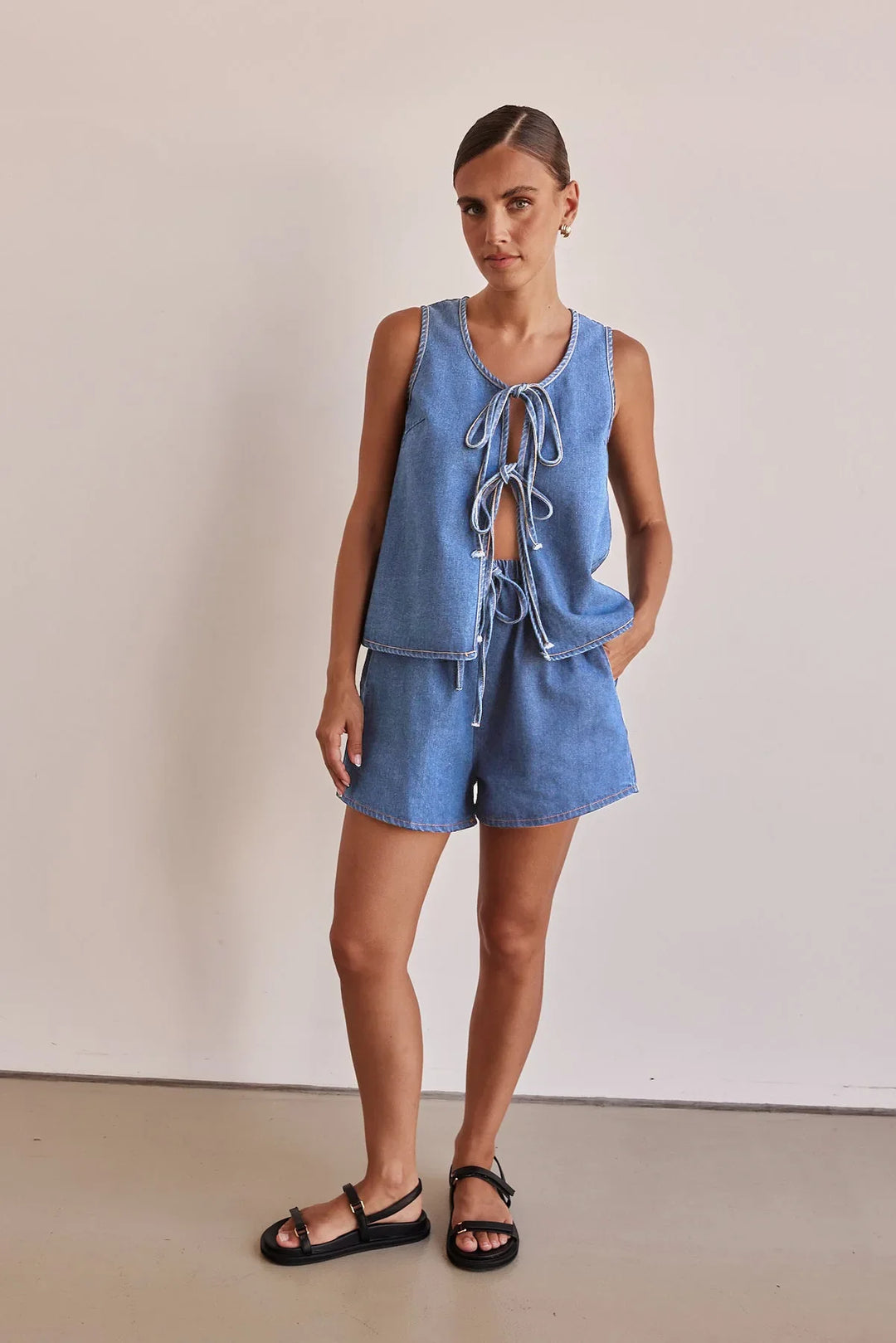 Morgan and Brooke | Denim Tie Set