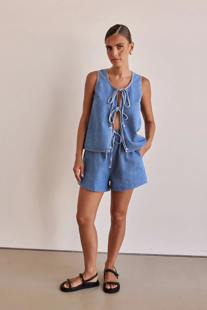Morgan and Brooke | Denim Tie Set