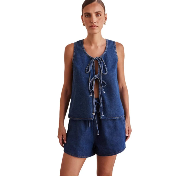 Morgan and Brooke | Denim Tie Set