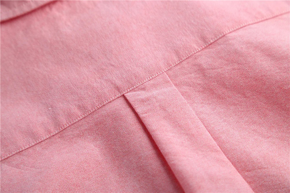 Morgan & Brooke | Pastel Tailored Button-Up Oxford Cotton Blouse
