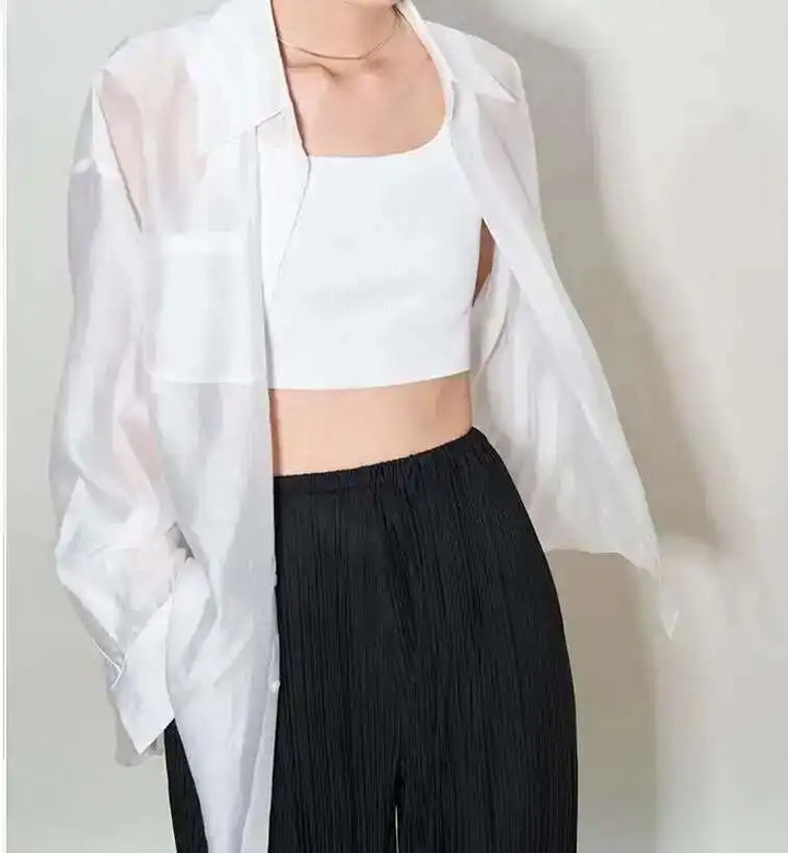 Morgan & Brooke | Ivory Relaxed Fit Silk Poplin Blouse