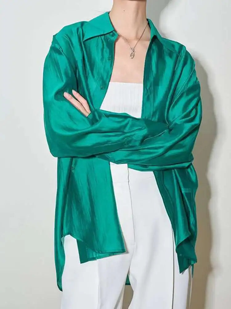 Morgan and Brooke | Flowing Silk Poplin Blouse | Blouse, Silk, Poplin