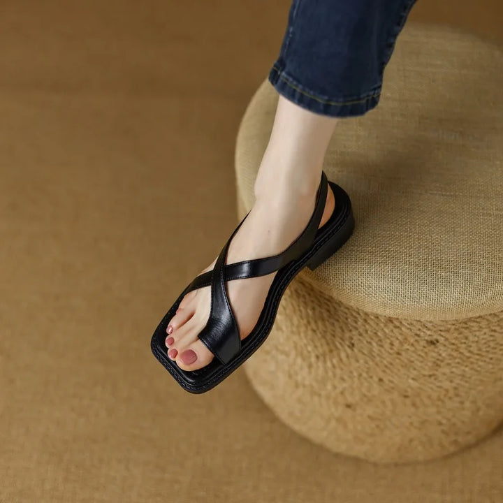 Morgan and Brooke | Leather Cross Sandals