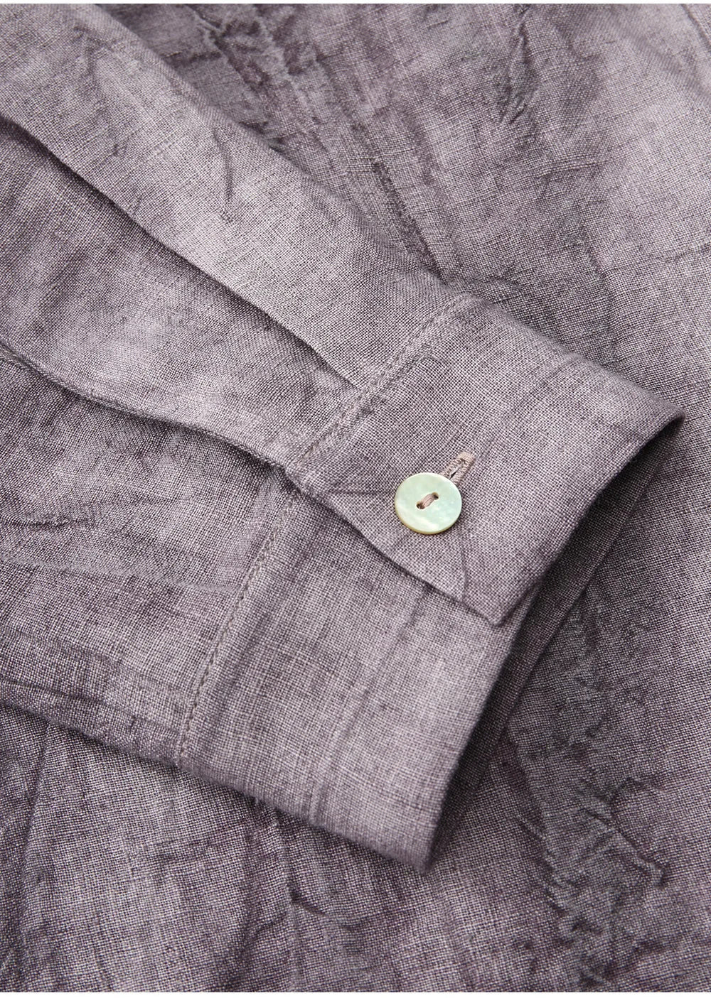 Morgan & Brooke | Natural Pleated Button-Up Linen Shirt