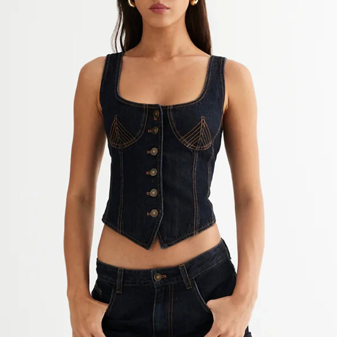 Morgan and Brooke | Denim Vest Top