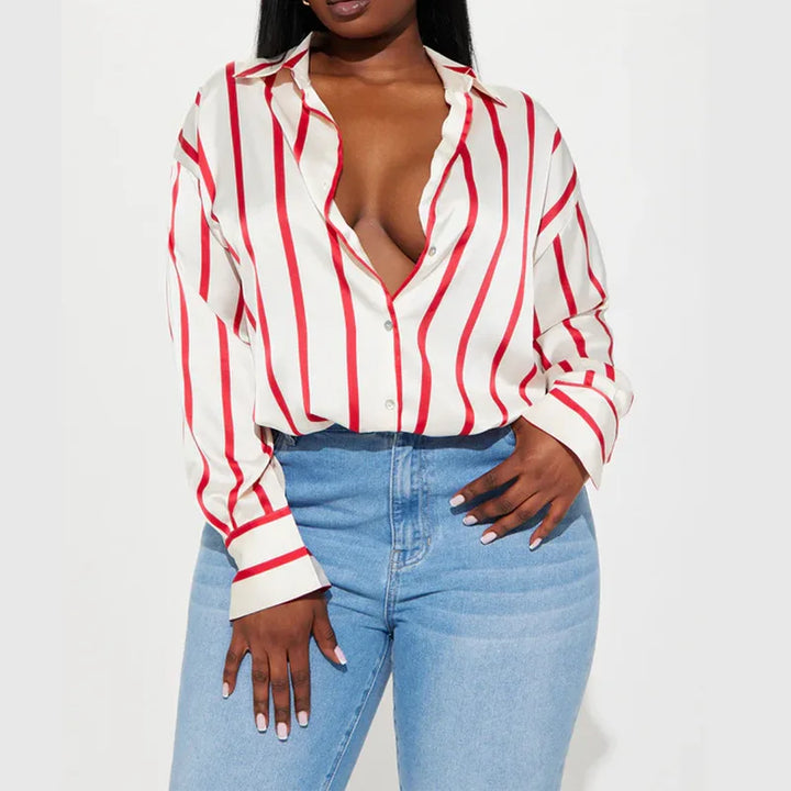 Morgan and Brooke | Satin Stripe Shirt