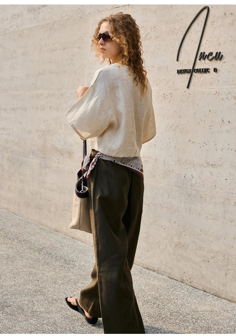 Morgan & Brooke | Flared Sleeve Linen Pullover