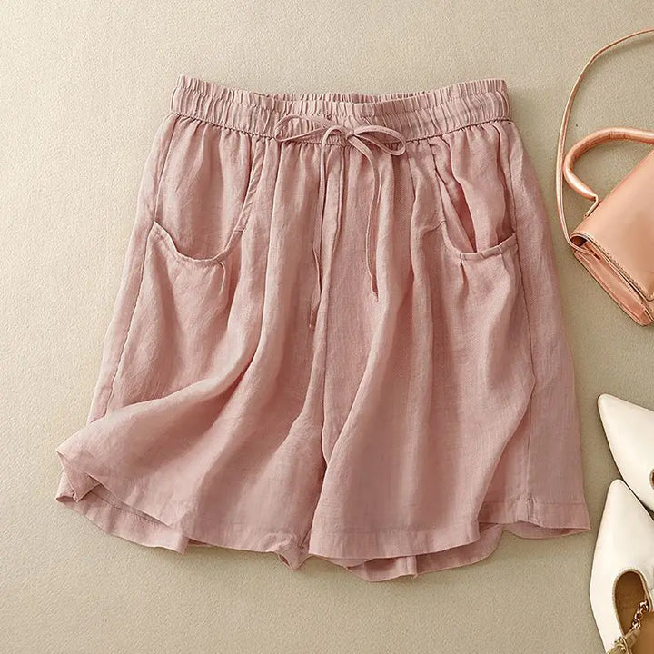 Morgan & Brooke | Relaxed Fit Drawstring Waist Cotton-Blend Shorts
